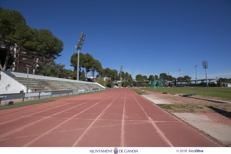 Gandia inicia la homologación oficial y la mejora de la pista de atletismo