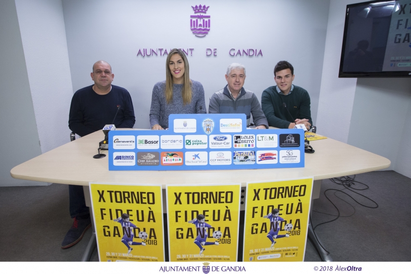 Gandia presenta el torneo de fútbol base fideuà de Gandia