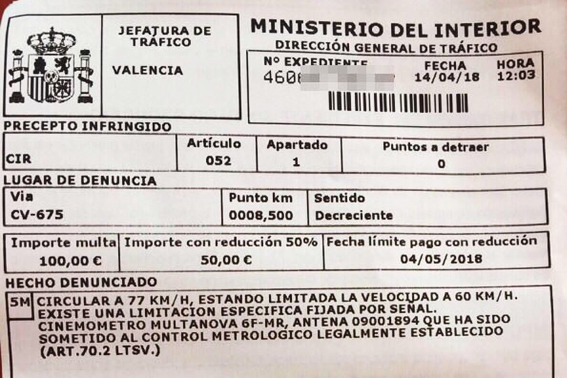 Tres ciclistas multados por rebasar el límite de velocidad de Barx a Gandia