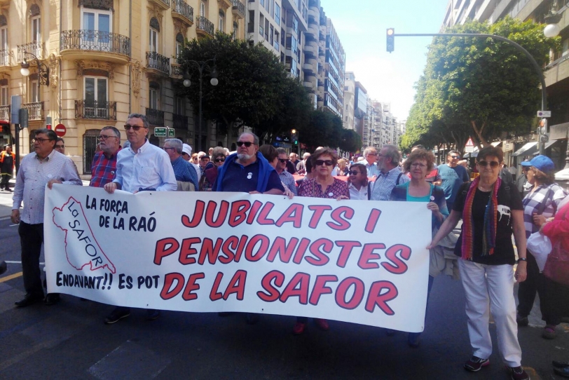 Pensionistas y Jubilados de la Safor se concentran hoy lunes en Gandia