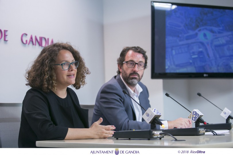 La nueva rotonda del polígono Alcodar de Gandia estará lista en Navidades