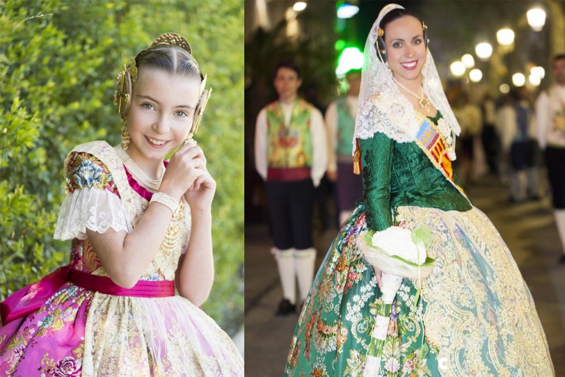 Júlia Perles Moncho y Laura Puig Martí, del Grau, Falleras Mayores de Gandia