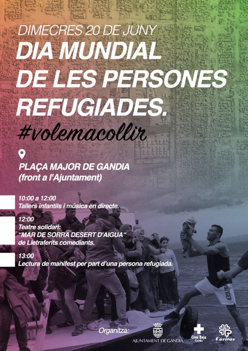 Gandia se coordina para ayudar al Aquarius y celebra el Día del Refugiado