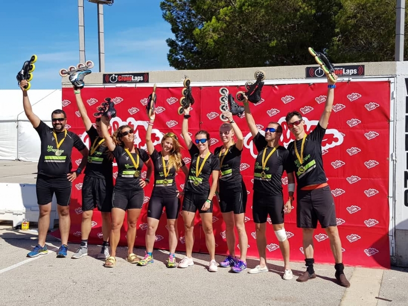 Un equipo del Club Patinar por Gandia 1º en el 24h Rollertour de Calafat