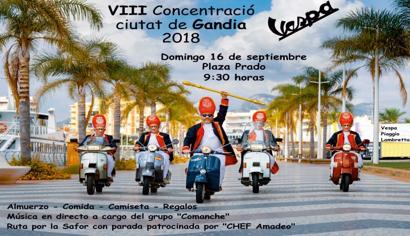 El Prado acoge este domingo la VIII Concentración de motos Vespa