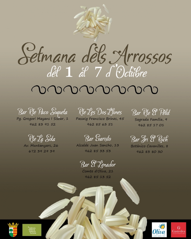 GastrOliva celebrará del 1 al 7 de octubre la II Semana de Arroces