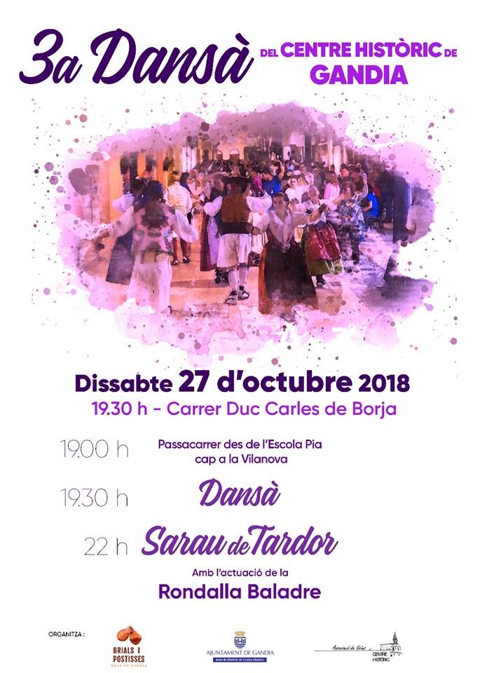 “ Brials i Postisses “ organiza la III Dansà del Centro Histórico de Gandia