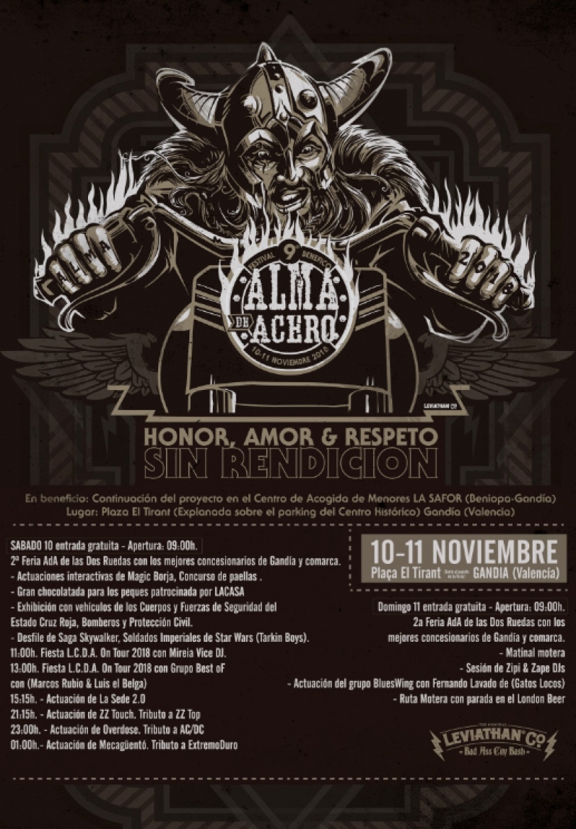 Gandia acoge este fin de semana la 9ª edición del Festival   "Alma de Acero"