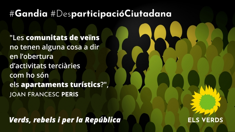 Els verds piden la participación en el Plan de Recursos Turísticos de Gandia