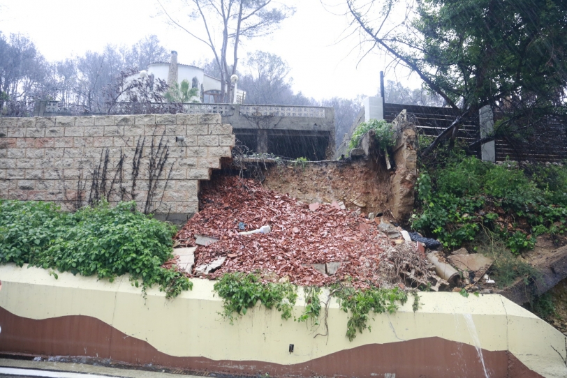 Diputación visita los destrozos por lluvias en la carretera Gandia-Barx