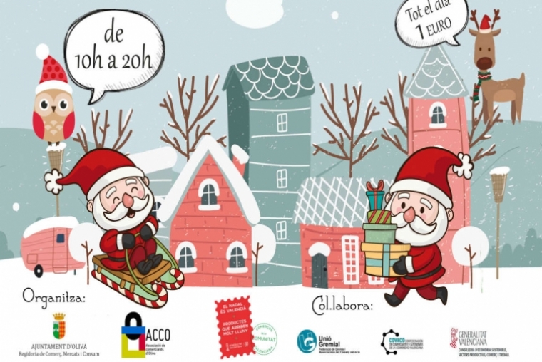 El tradicional Mercat de Nadal de los comerciantes de Oliva cumple 21 años