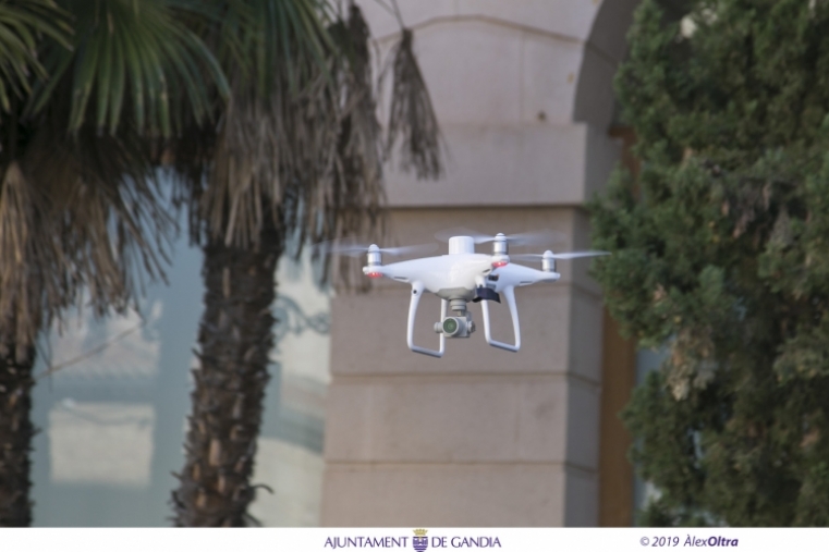 La nueva Policía Urbanística en altura llega a Gandia con un dron