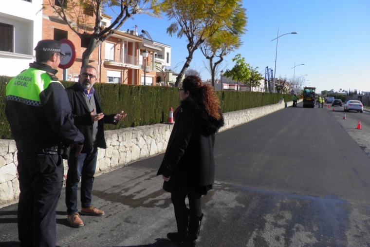 Las obras de asfaltado en l'Alqueria de la Comtessa concluirán el lunes