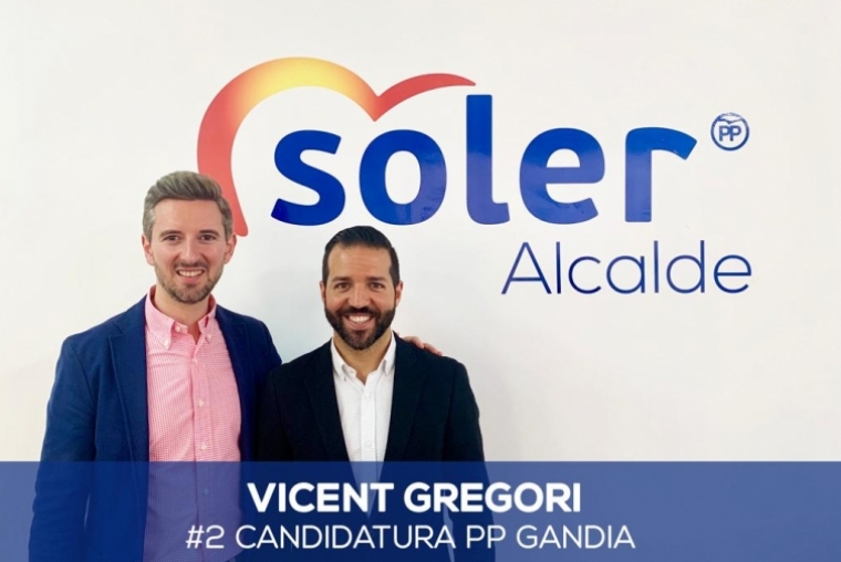 Vicent Gregori será el número dos de la lista del Partido Popular de Gandia