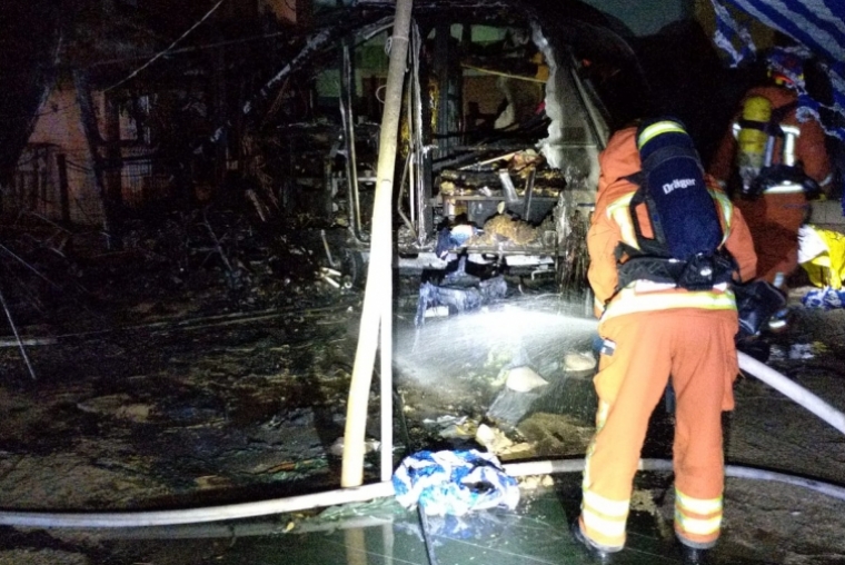 Declarado un incendio en un camping de la playa de Xeraco