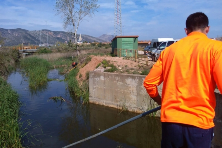 Xeraco está bombeando 80.000 litos por minuto del marjal y pide una solución