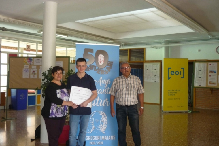 Josep Collado del IES Gregori Maians de Oliva a la Olimpiada Nacional