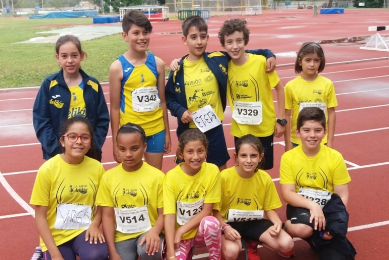 Los alevines del Atletisme Safor Delikia Sport en el provincial por equipos