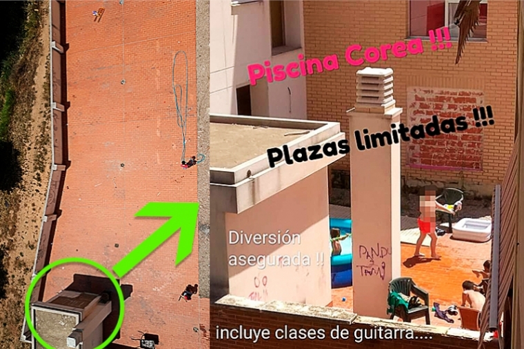 Gandia tabica la piscina ilegal de la terraza del edificio okupa de Perú 57