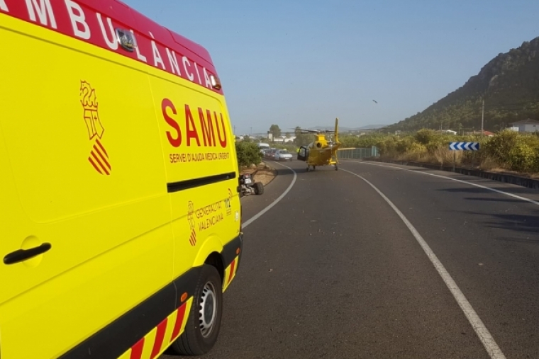 Evacuado en helicóptero tras un accidente en quad en Gandia