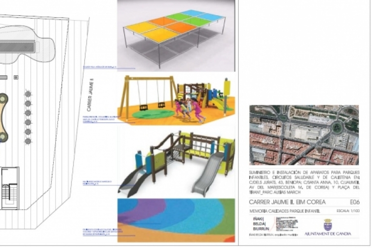 Gandia adjudica los juegos infantiles de la plaza de la Escoleta de Corea