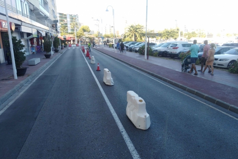 Arrancan las obras del carril bici segregado en el Grau y playa de Gandia