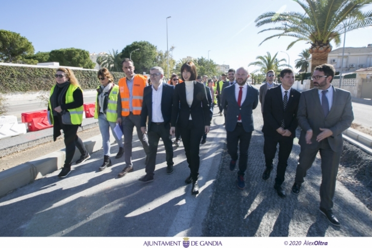 El bulevar de la playa de Gandia  estará concluido a finales de 2020