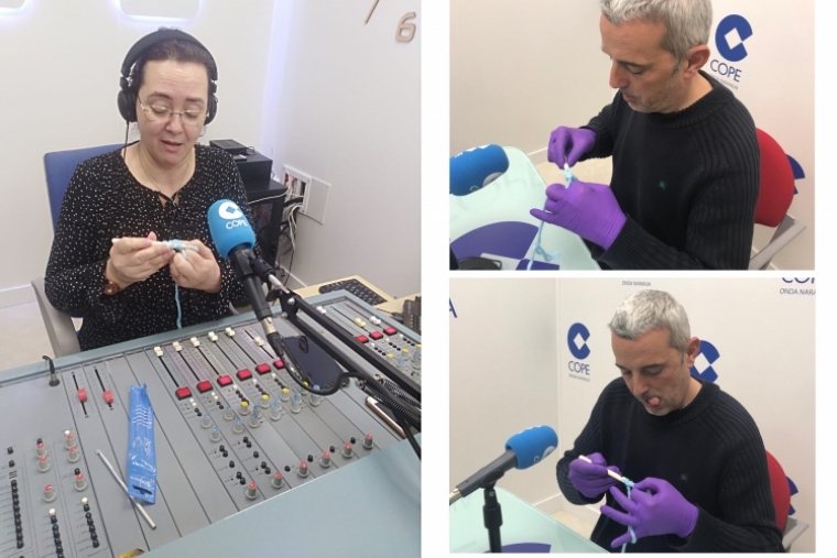 Clases de ganchillo en directo en La Mañana de Cope Gandia