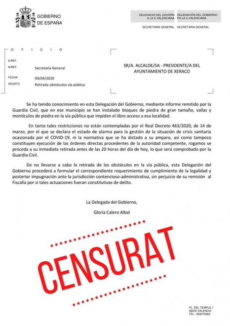 Obligan a retirar el cierre de accesos a la playa de Xeraco
