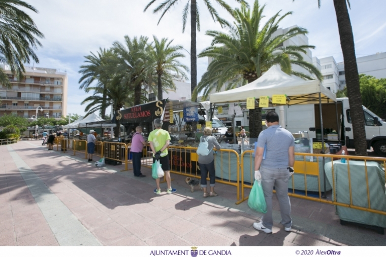 El Grau de Gandia reabre su mercadillo al aire libre con nuevas normas