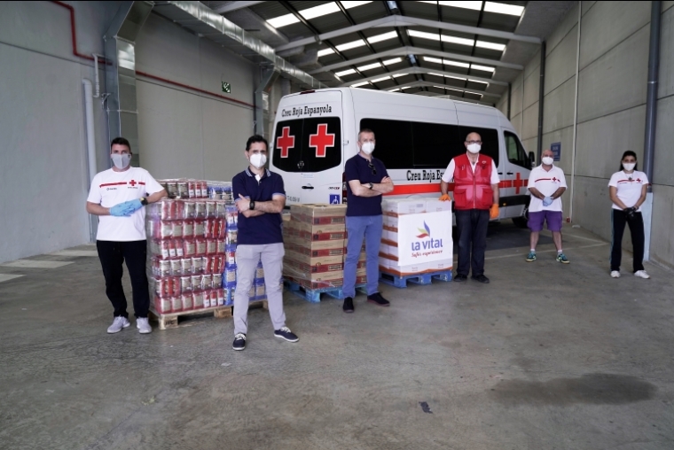 La Vital dona 2 toneladas de alimentos a Cruz Roja para familias en riesgo