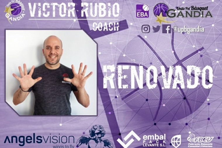 Víctor Rubio sigue de nuevo al frente del Units pel Bàsquet Gandia