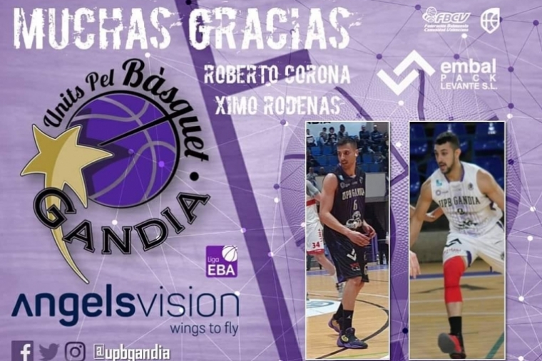 Roberto Corona y Ximo Ródenas dejan el Units Pel Bàsquet Gandia