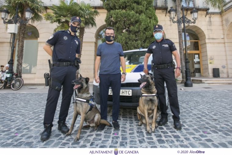 Gandia incorpora una Unidad Canina a la Policía Local