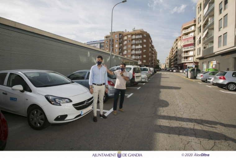 El distrito de Corea en Gandia avanza en materia de aparcamiento gratuito
