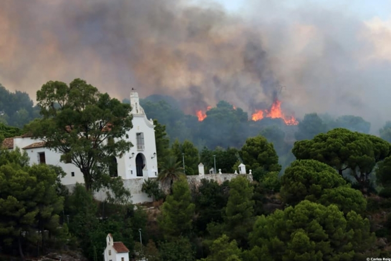 De nuevo, un incendio en la montaña de Santa Anna de Gandia