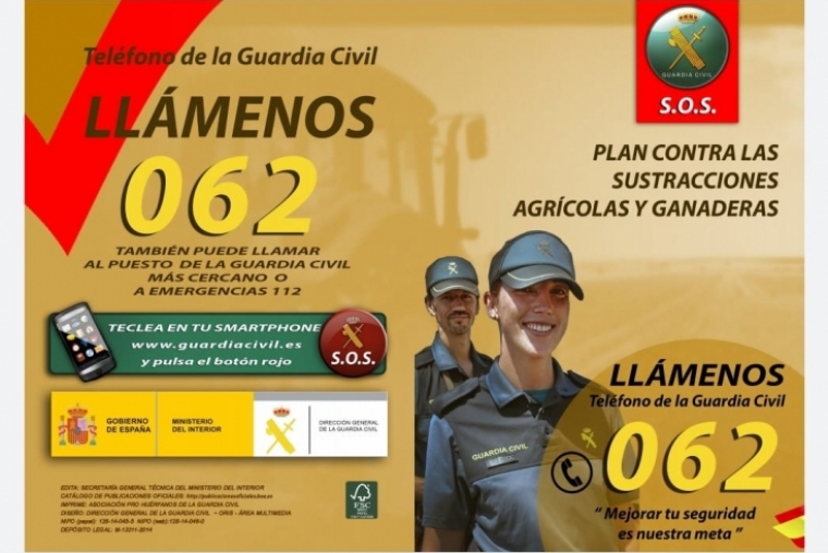 El equipo ROCA de la Guardia Civil advierte a los agricultores de la Safor