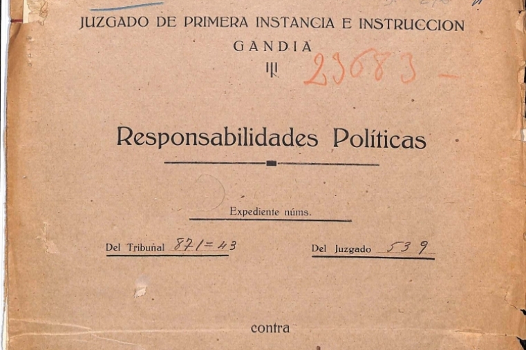 Gandia publica los expedientes de Responsabilidades Políticas del franquismo
