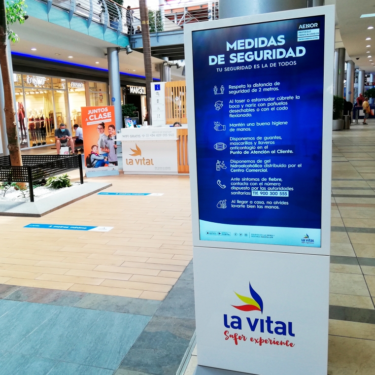 El C.C. La Vital certifica con AENOR sus espacios frente al COVID-19