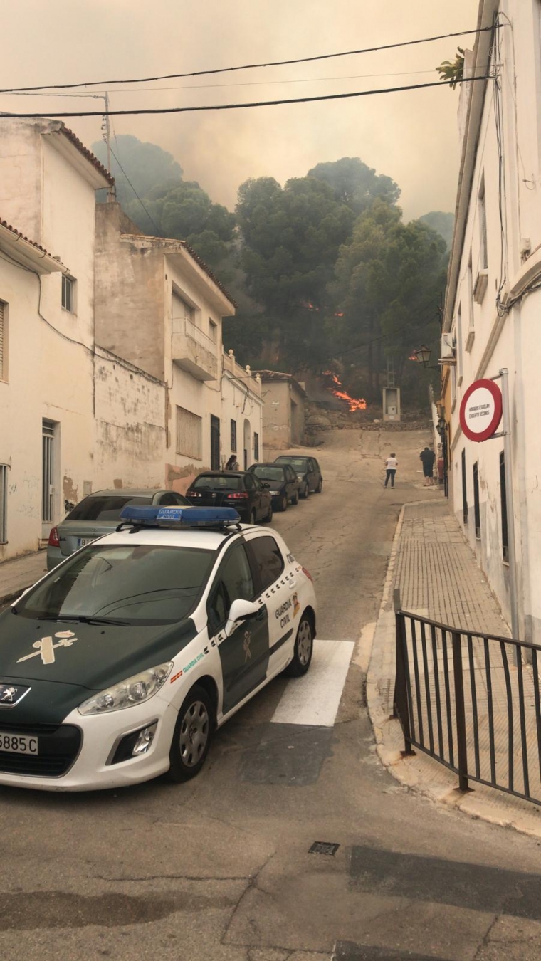 Acotado el incendio que ha tenido en vilo a Oliva esta tarde