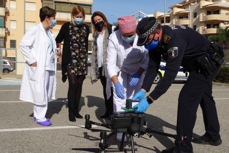 Drones de Daimús a Gandia para transportar material sanitario