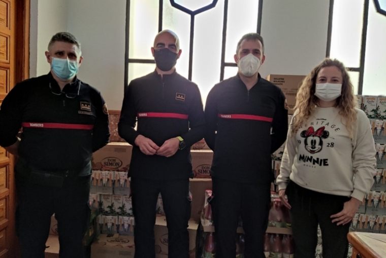 Actividad solidaria de Bomberos del Parque de Gandia para con el Preventorio