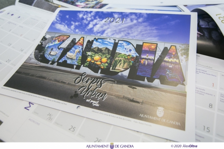 El Ayuntamiento dedica su calendario 2021 al arte urbano de Gandia