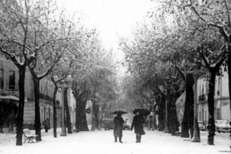 La gran nevada en Gandia tal día como hoy de hace 61 años