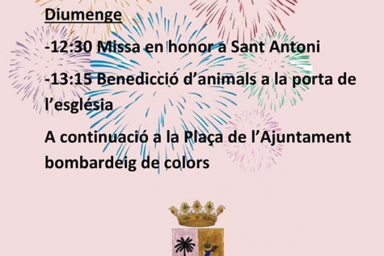 Palmera organiza la bendición de animales este domingo