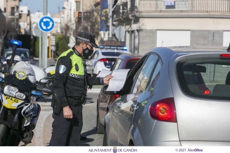 Casi medio millar de sanciones en el último cierre perimetral de Gandia