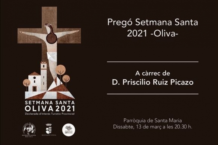 Priscilio Ruiz protagonizará el sábado el pregón de la Semana Santa de Oliva