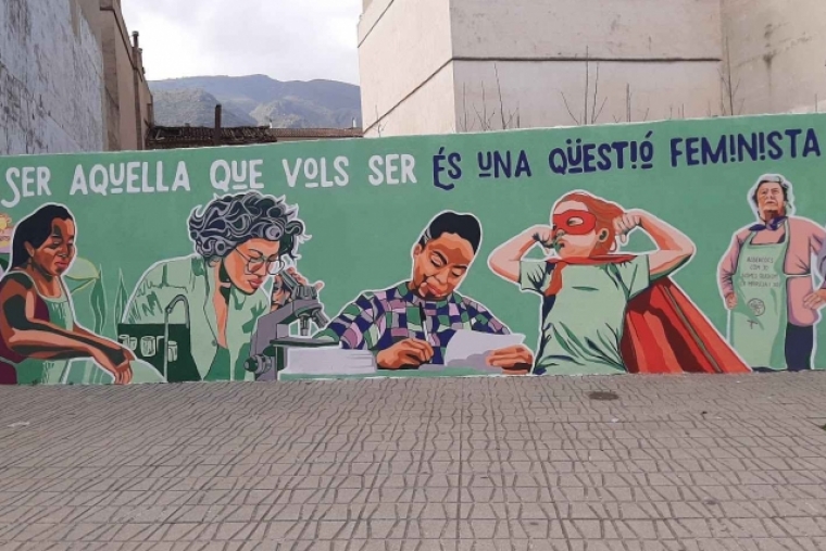 Nuevo mural en Villalonga con motivo del Día Internacional de la Mujer