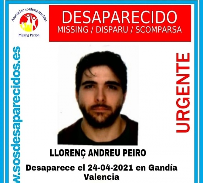 Localizado y en casa ya el joven de Gandia que había desaparecido