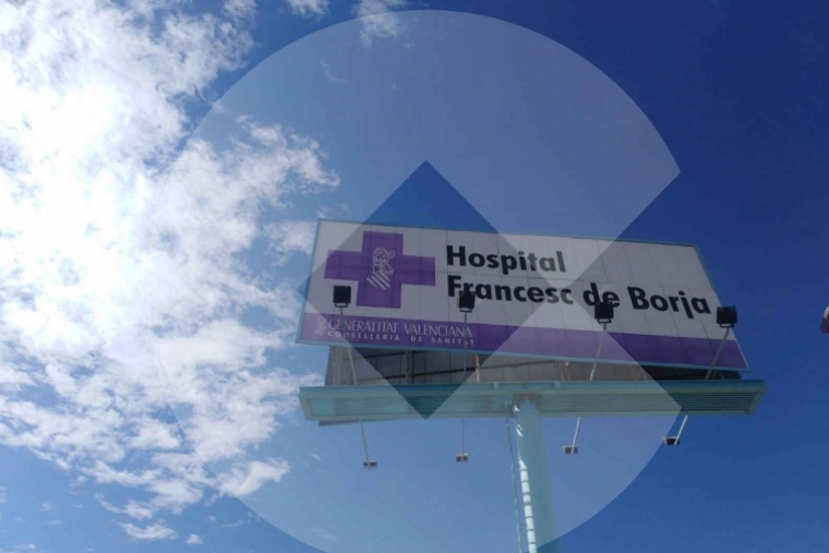 Una persona ingresada por Covid en la UCI del Hospital de Gandia